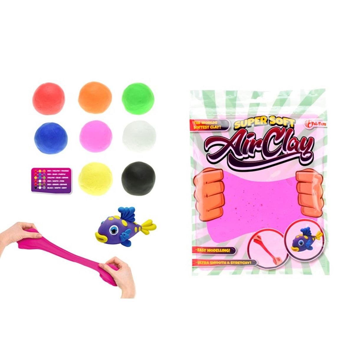 Toi-toys toi toys super zachte stuiter air-clay