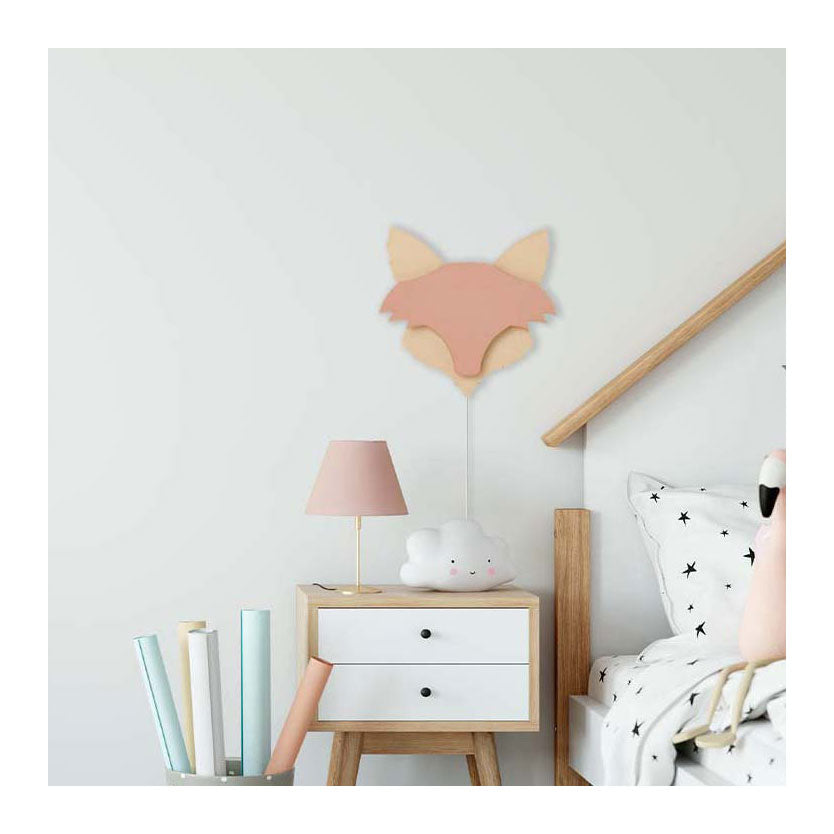 Van tjalle en jasper - vos wandlamp - hout