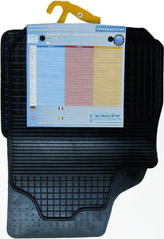 Petex foot mat set or uni-car rubber mat anthracite gr.2 anth.