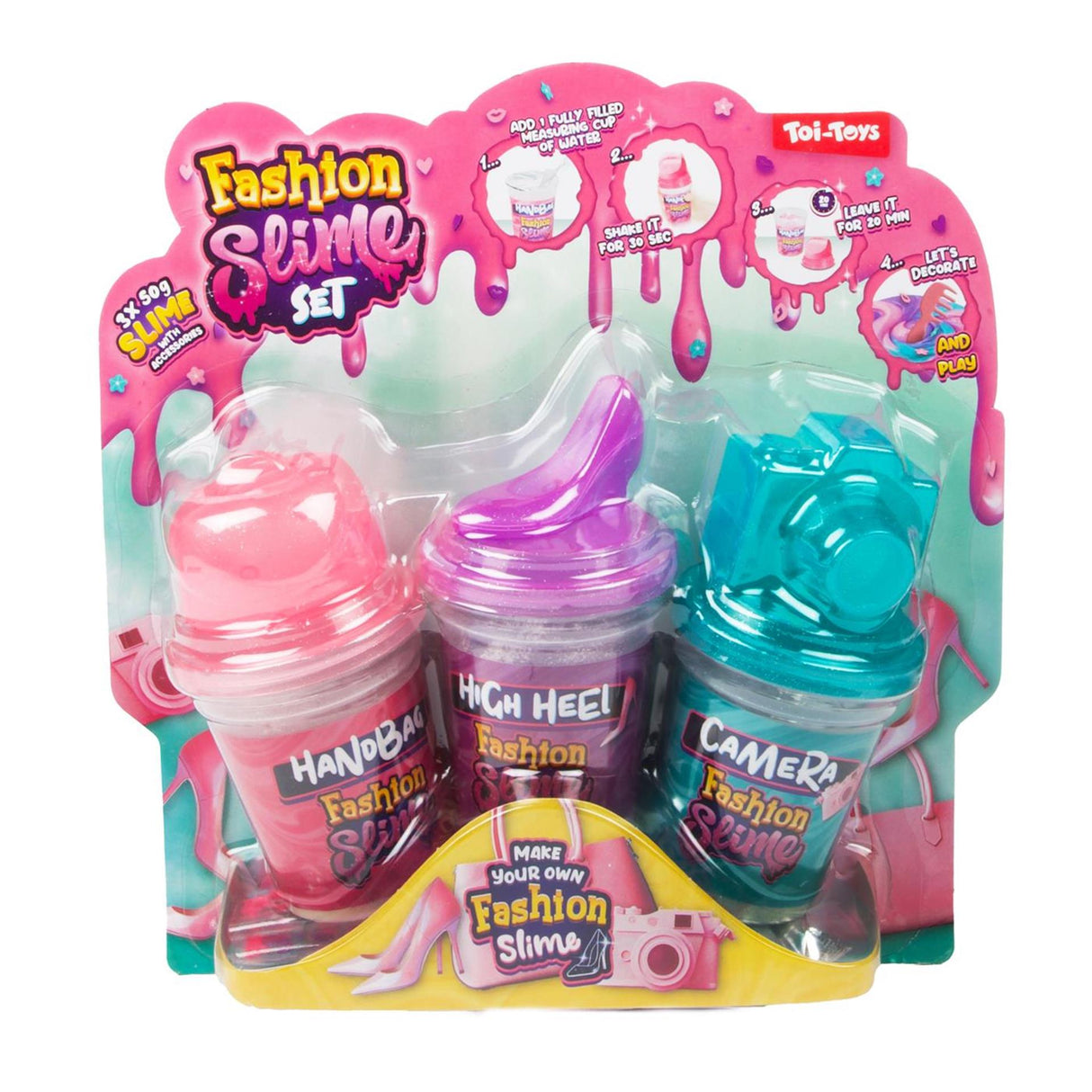 Toi-toys fluffy slijmset fashion met accessoires