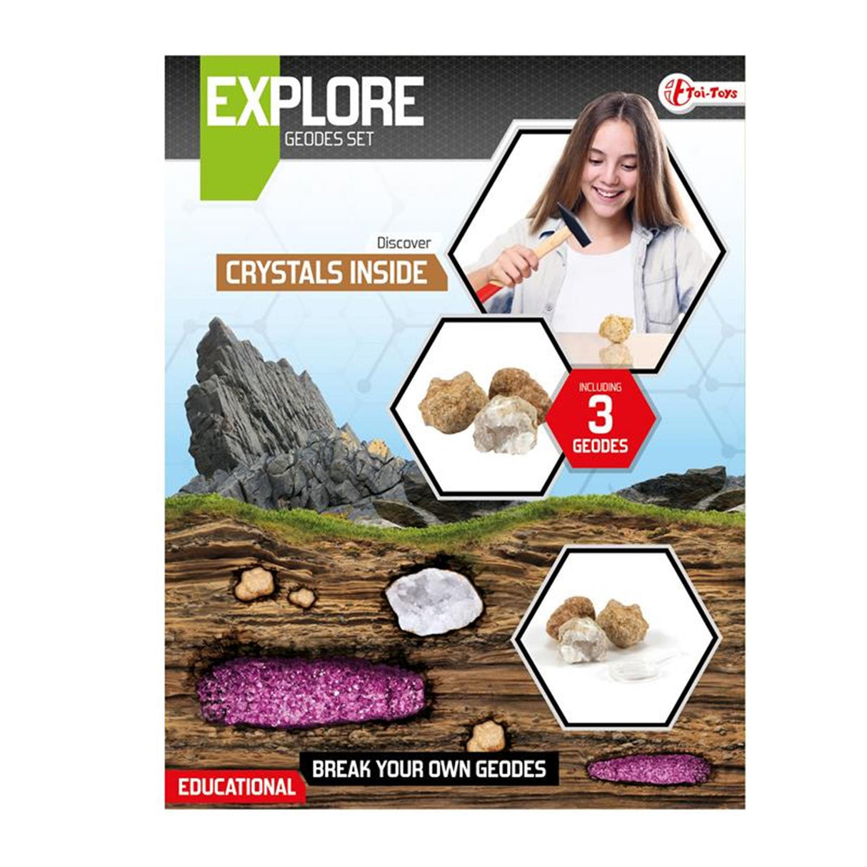 Explore geodes break