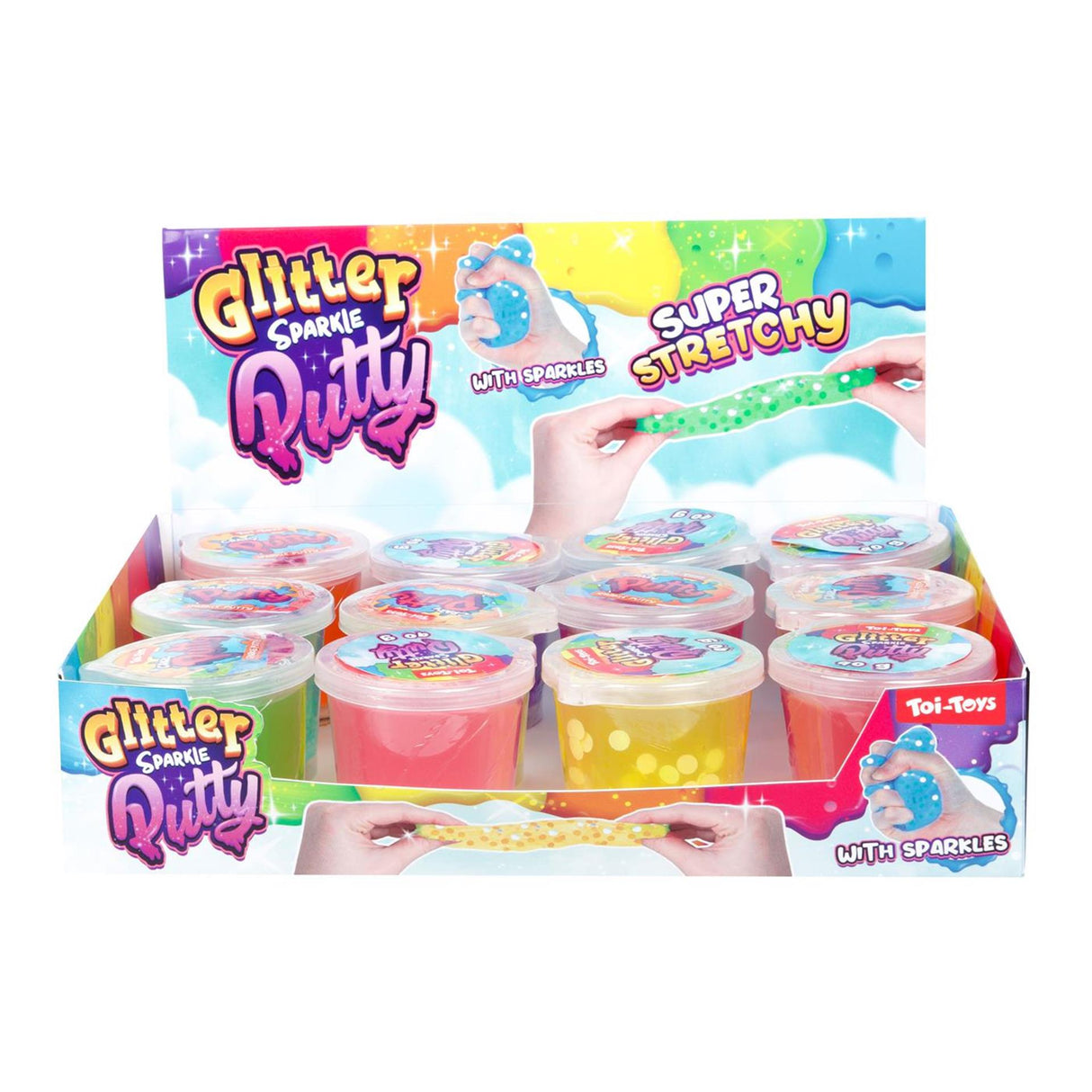 Toi-toys putty met gliters 6ass