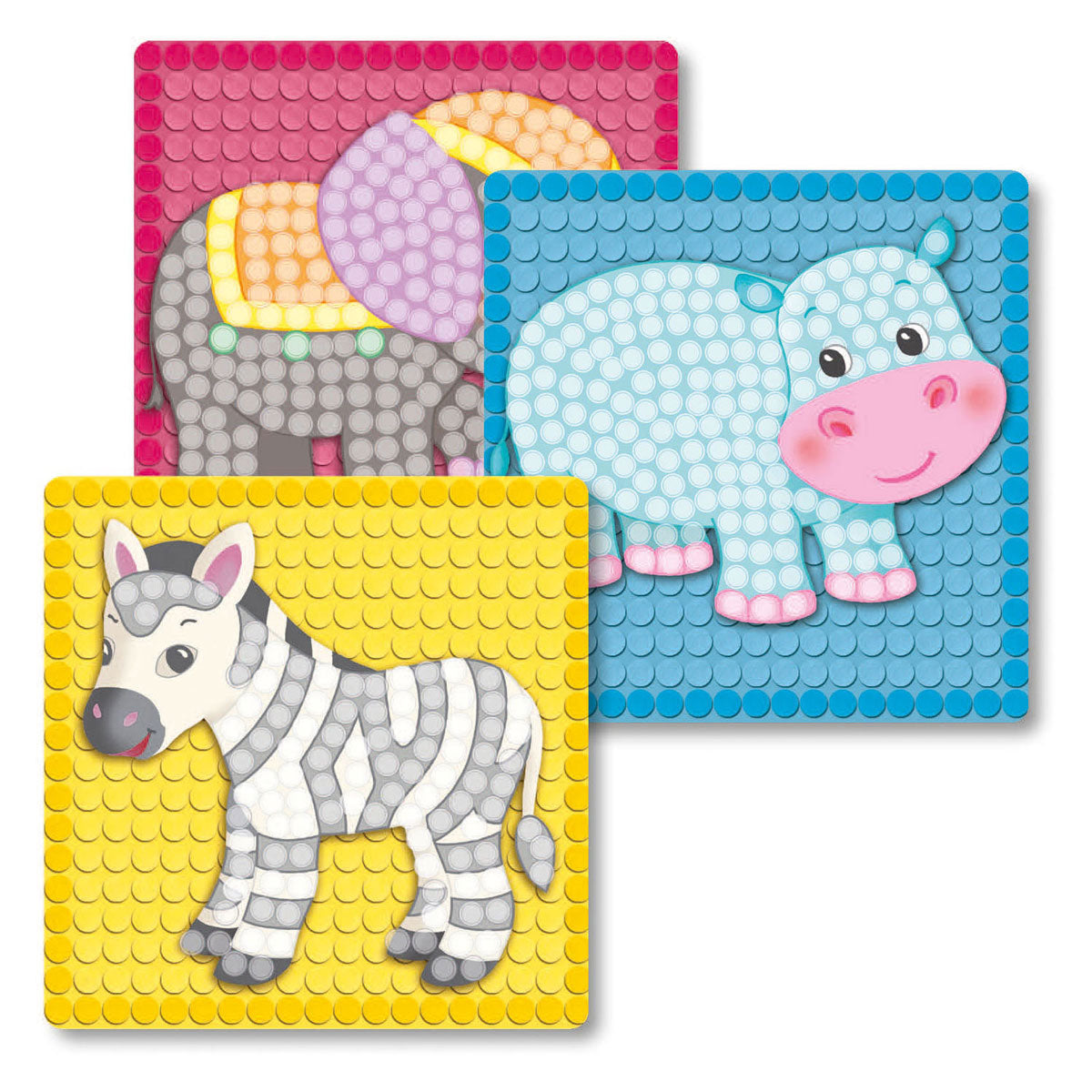 Playmais mosaiikkikortit koristavat eläintarhaa