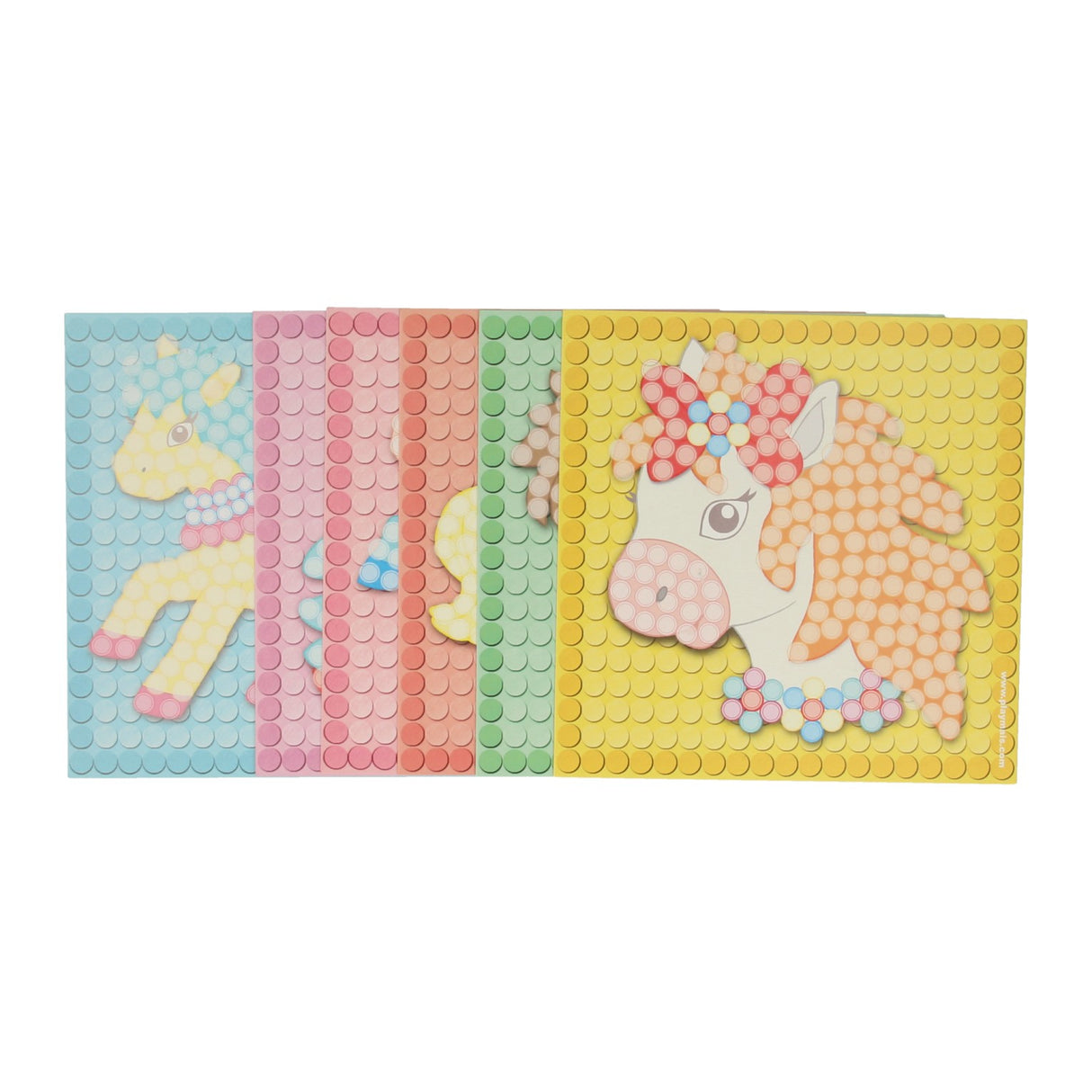 Playmais Mosaic карти украсяват комплект за момичета, 24st.