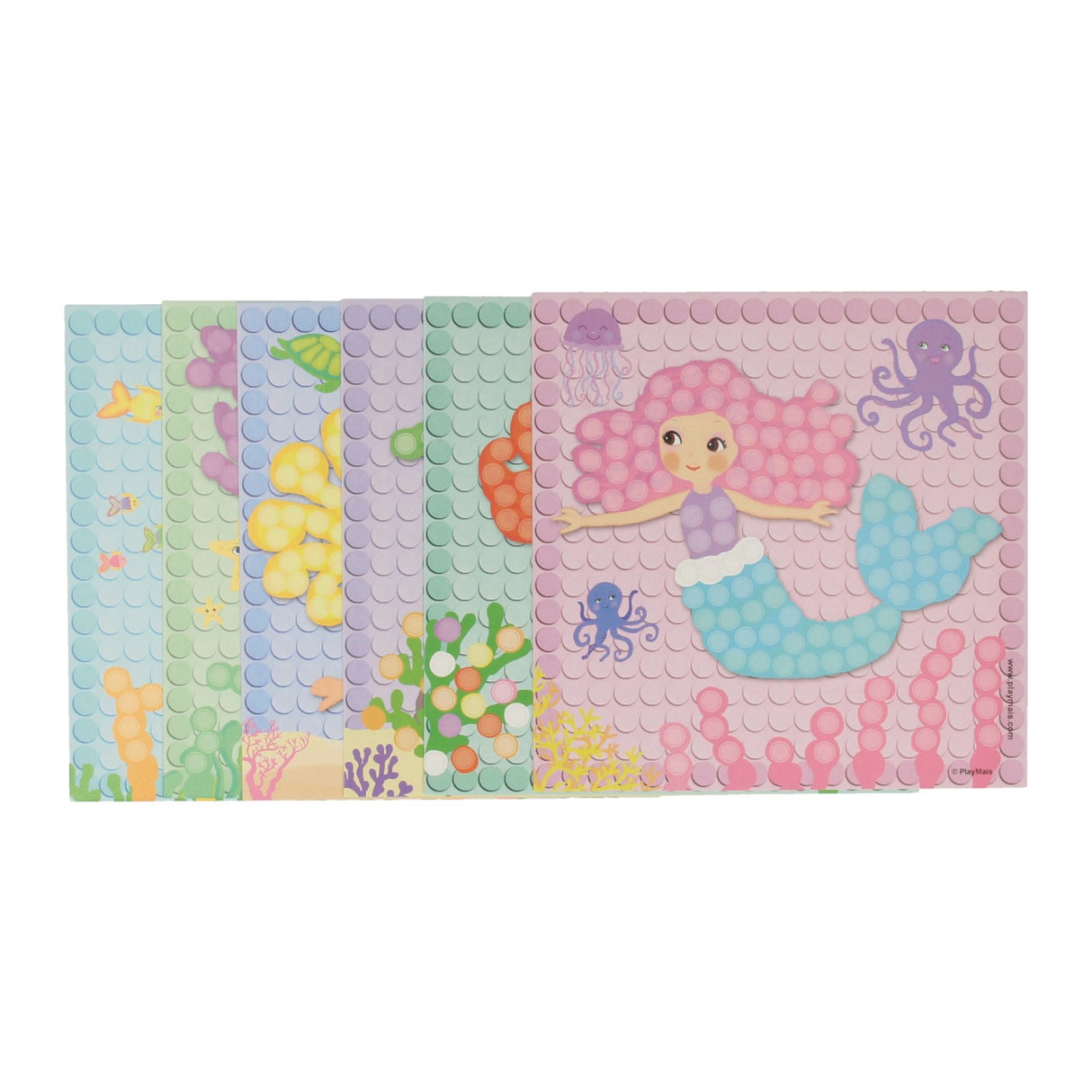 Playmais Mosaic карти украсяват комплект за момичета, 24st.