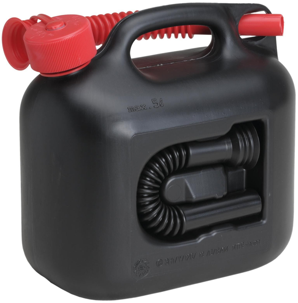 Hünersdorff jerry can premium (un) petrol canist. 5l black plastic, un