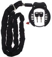 Ring lock with insert chain 1000 x 5.5 mm black