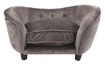 Enchanted pet Enchanted dog bed sofa ultra plush snuggle dark gray