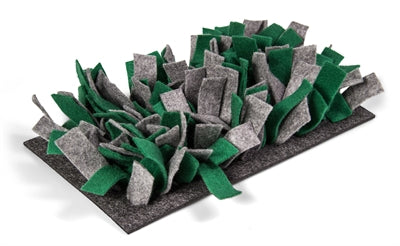 Bunny nature snuffle mat felt gray green