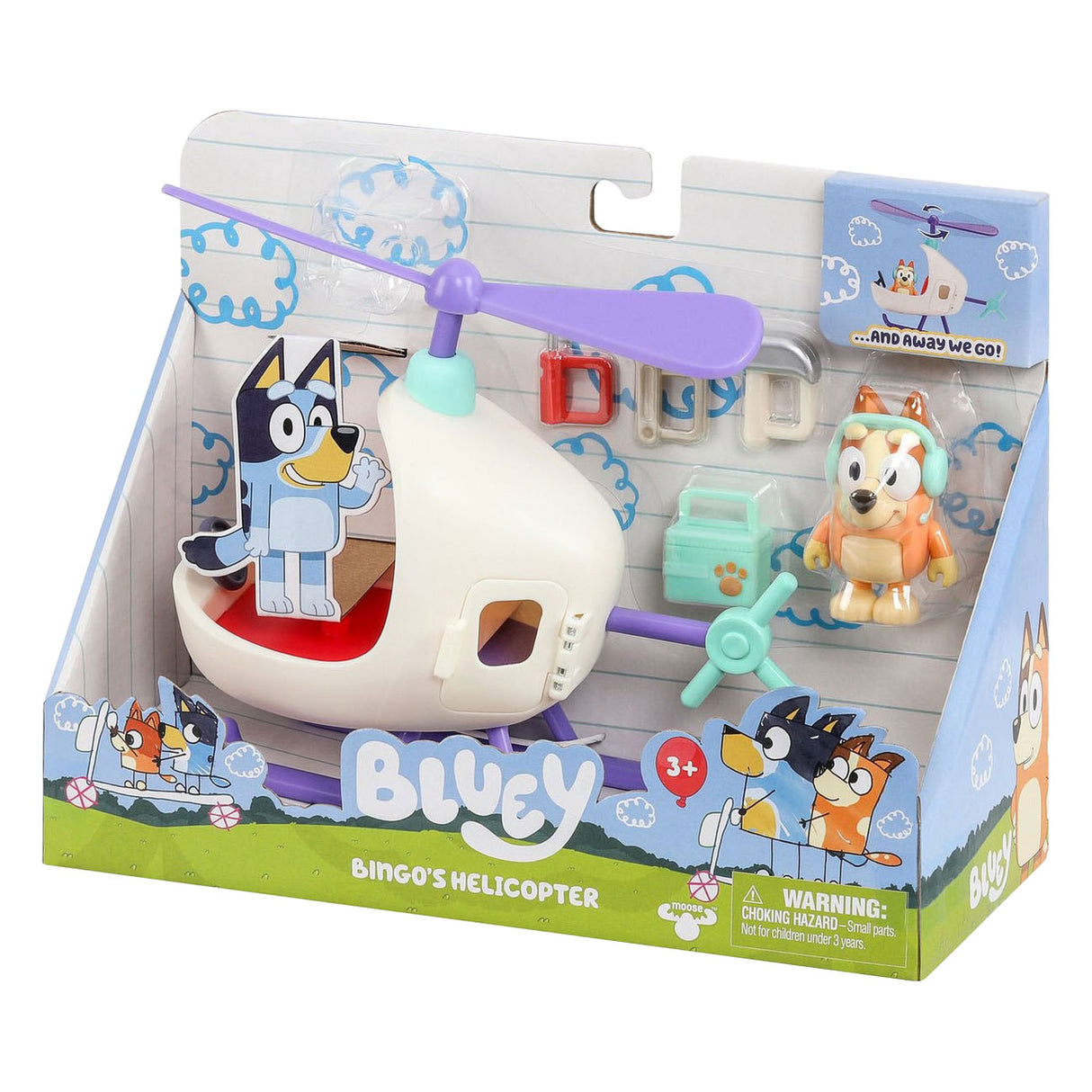 Moose toys bluey helicopter bingo figure