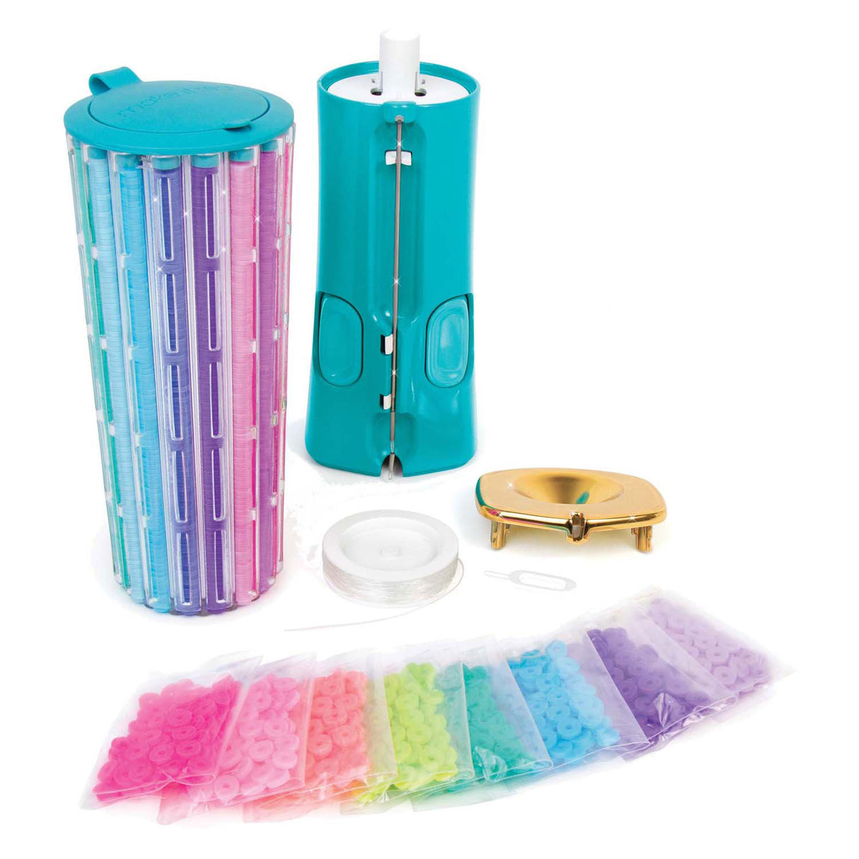 Making Spectron heishi bracelets