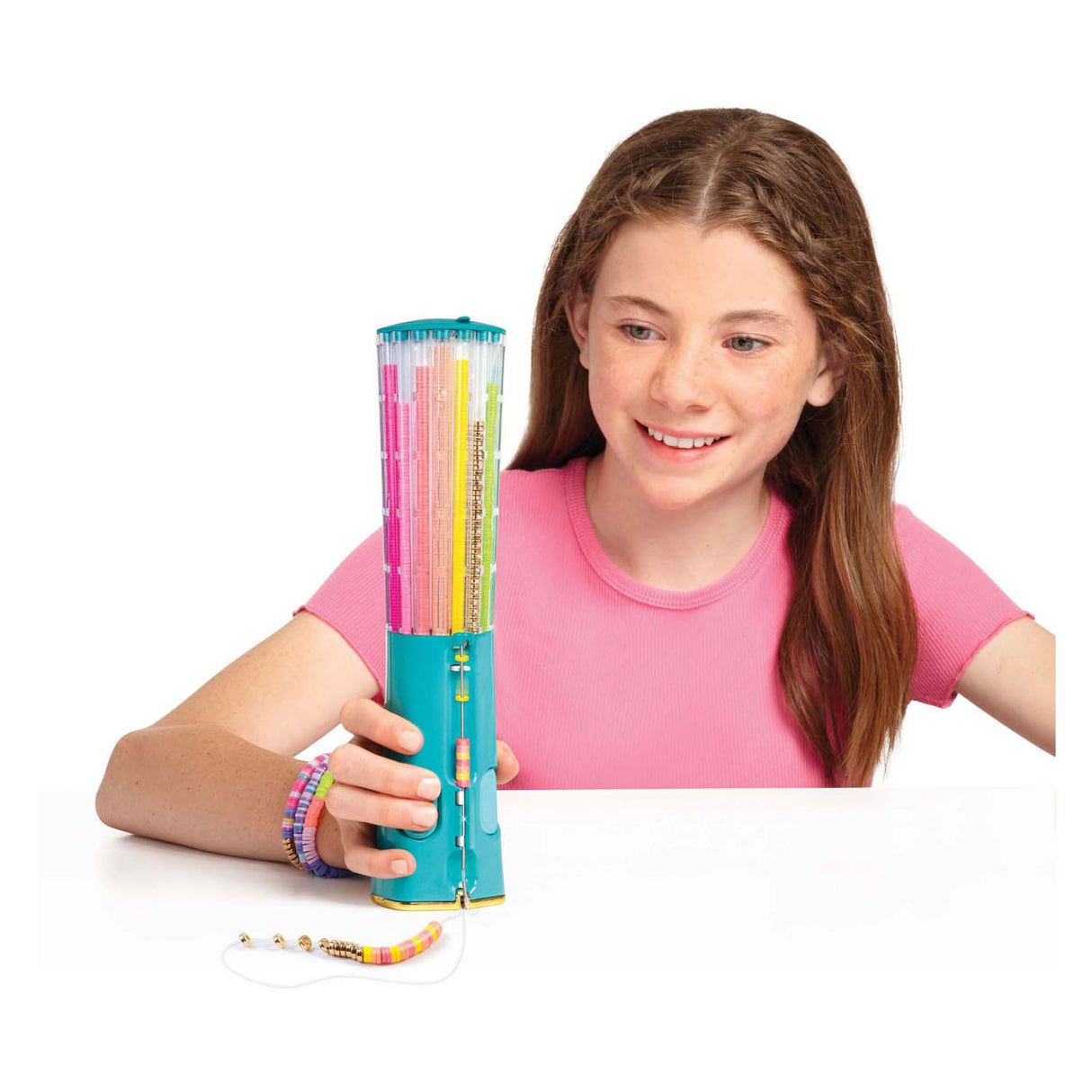 Making Spectron heishi bracelets