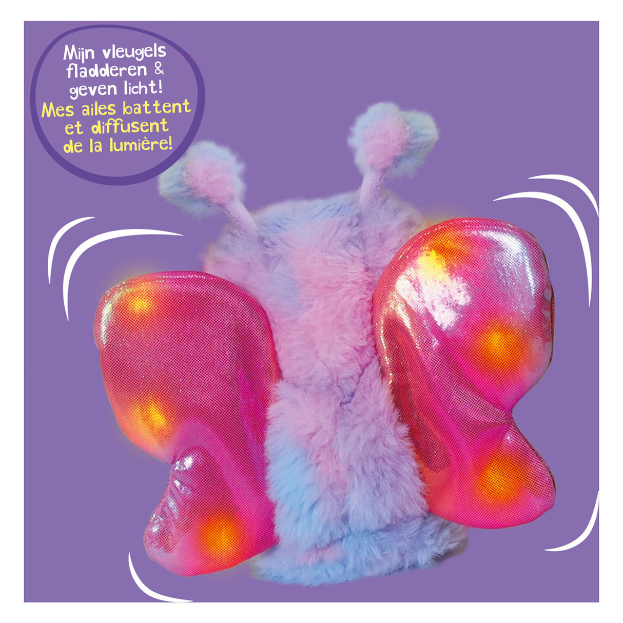 Curlimals Flutter Wonders Pink Interactive Plush Toy