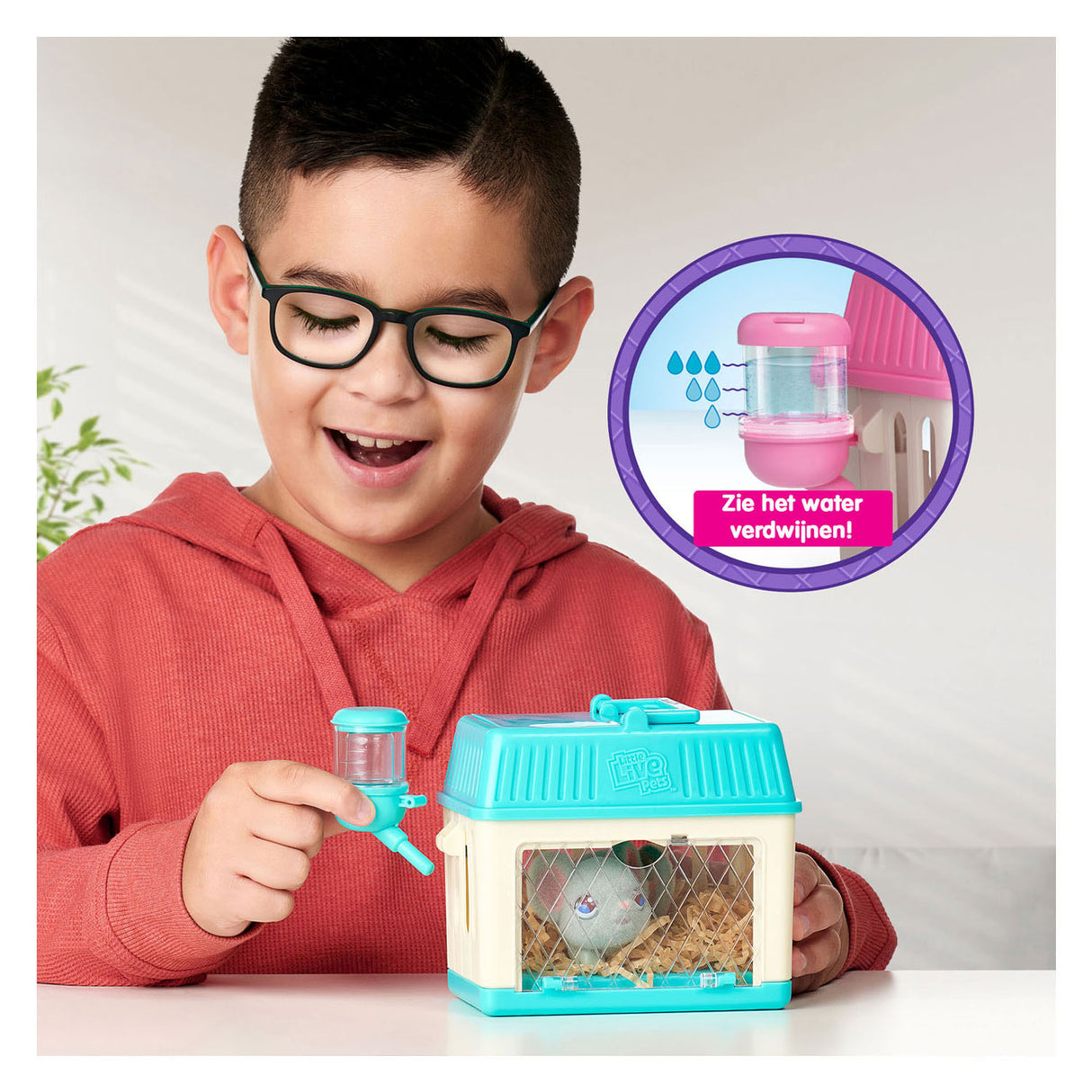 Moos Spillsaachen kleng Live Hausdéieren Mama Iwwerraschung Mini spillen Figur