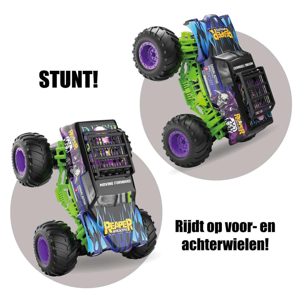 Gear2play rc valdomas automobilis monstrų sunkvežimių pjaunamosios apokalipsė