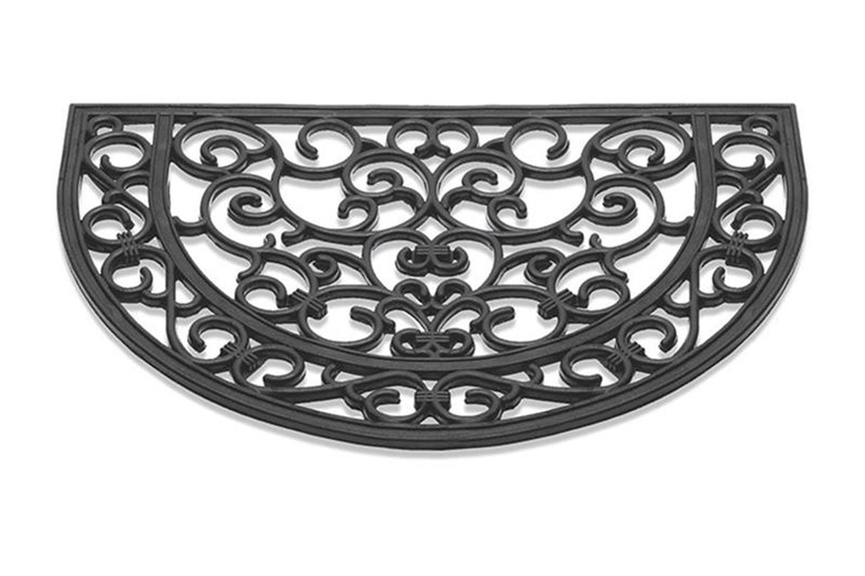 Hq deurmat antiek halfrond rubber 40x60cm