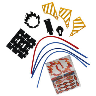 Les flammes de piste de course avec une boucle grande