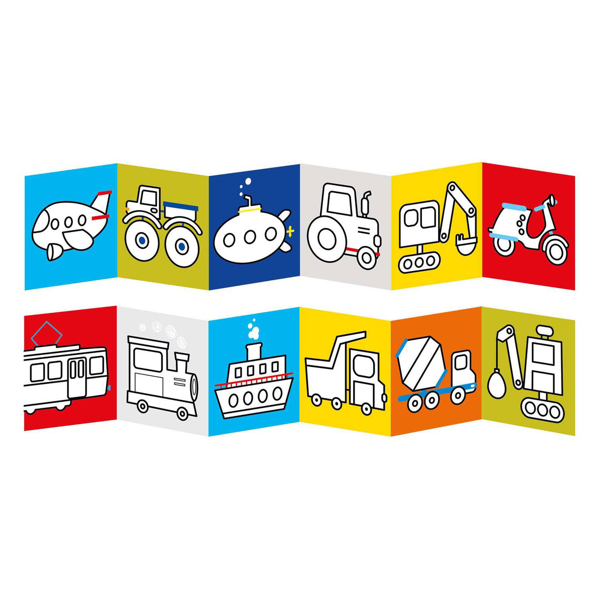 Banana Panda - coloring book ready to draw vehicles