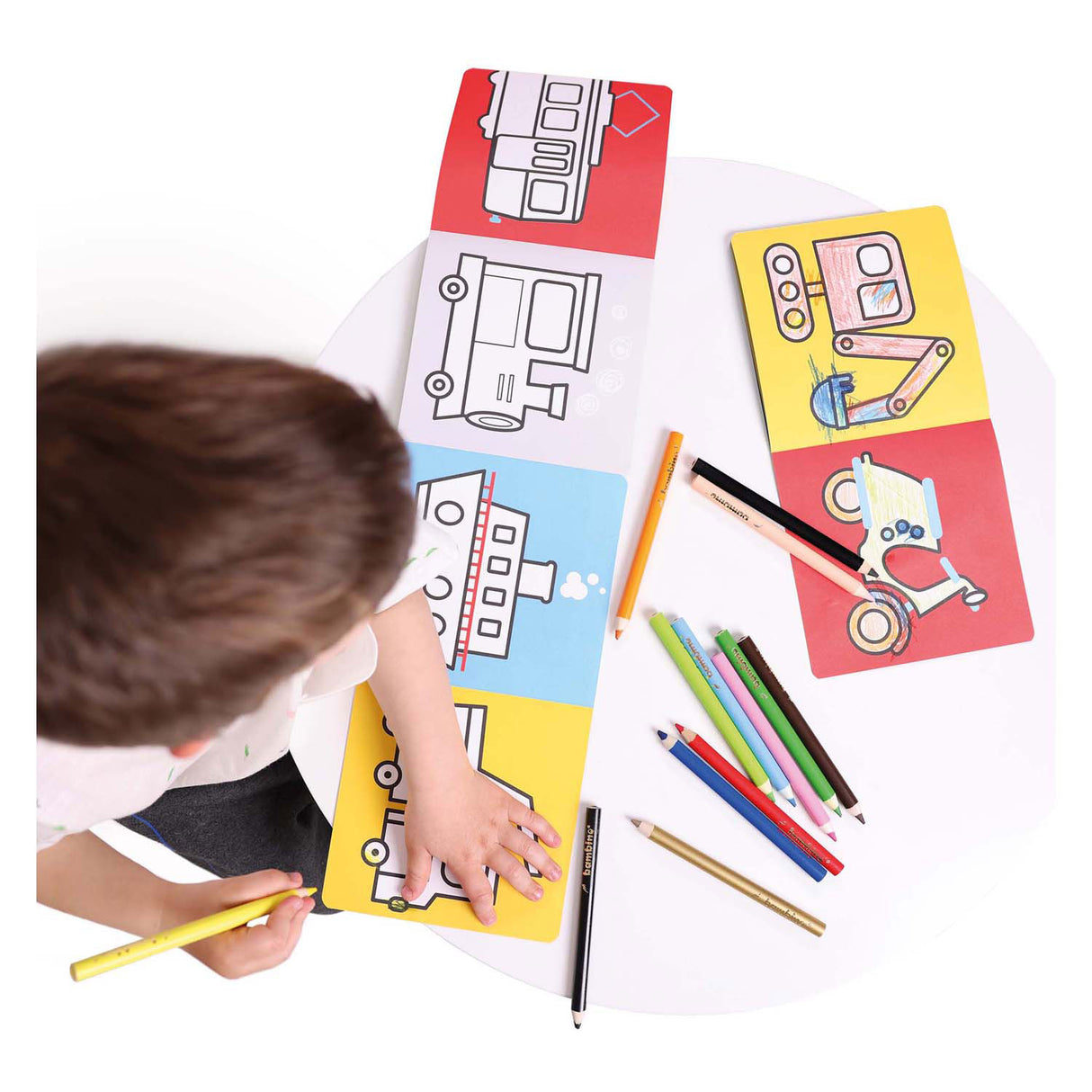 Banana Panda - coloring book ready to draw vehicles