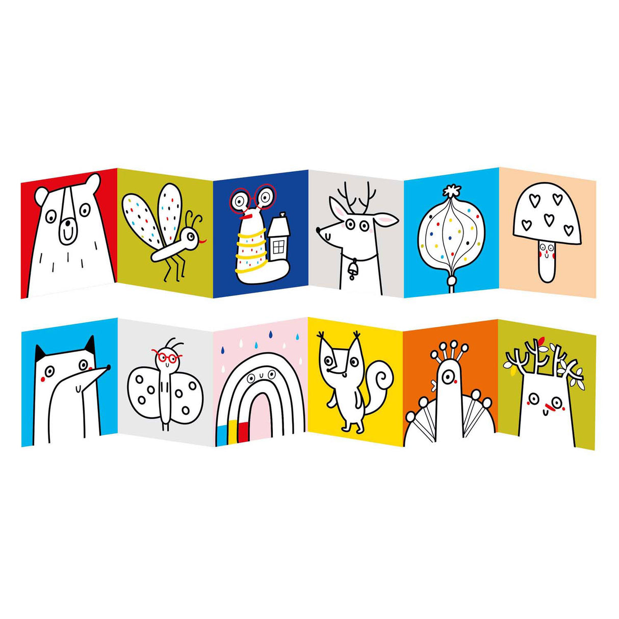 Panda banane - livre de coloriage prêt à dessiner la forêt