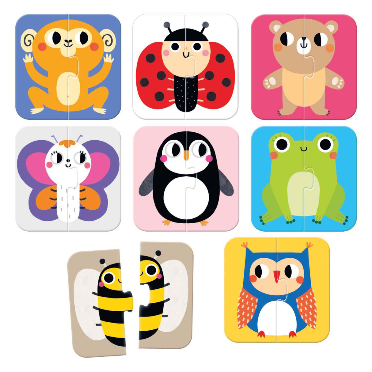 Banana panda - on-the-go puzzle half animals - 16 pcs.