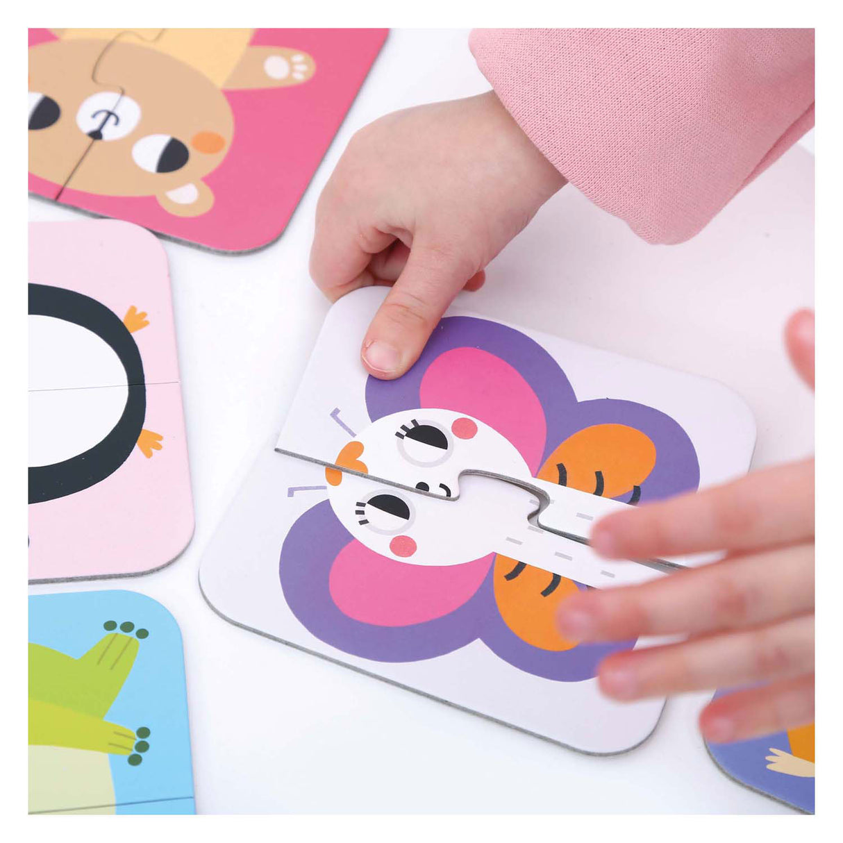 Banana panda - on-the-go puzzle half animals - 16 pcs.