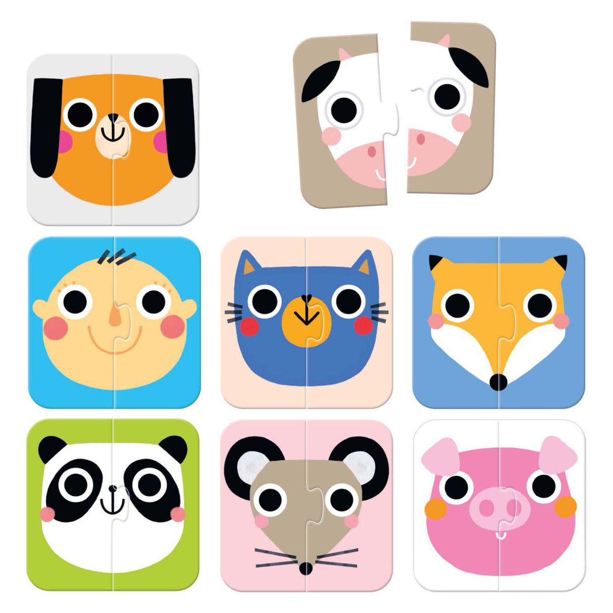 Banana panda - on-the-go puzzle half faces - 16 pcs.