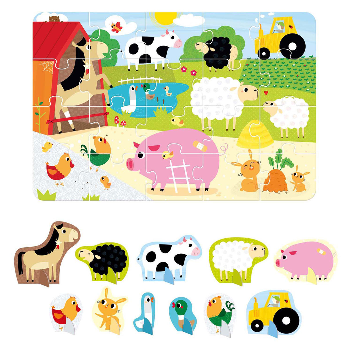 Banana panda - figure it out puzzle farm - 20 pcs.