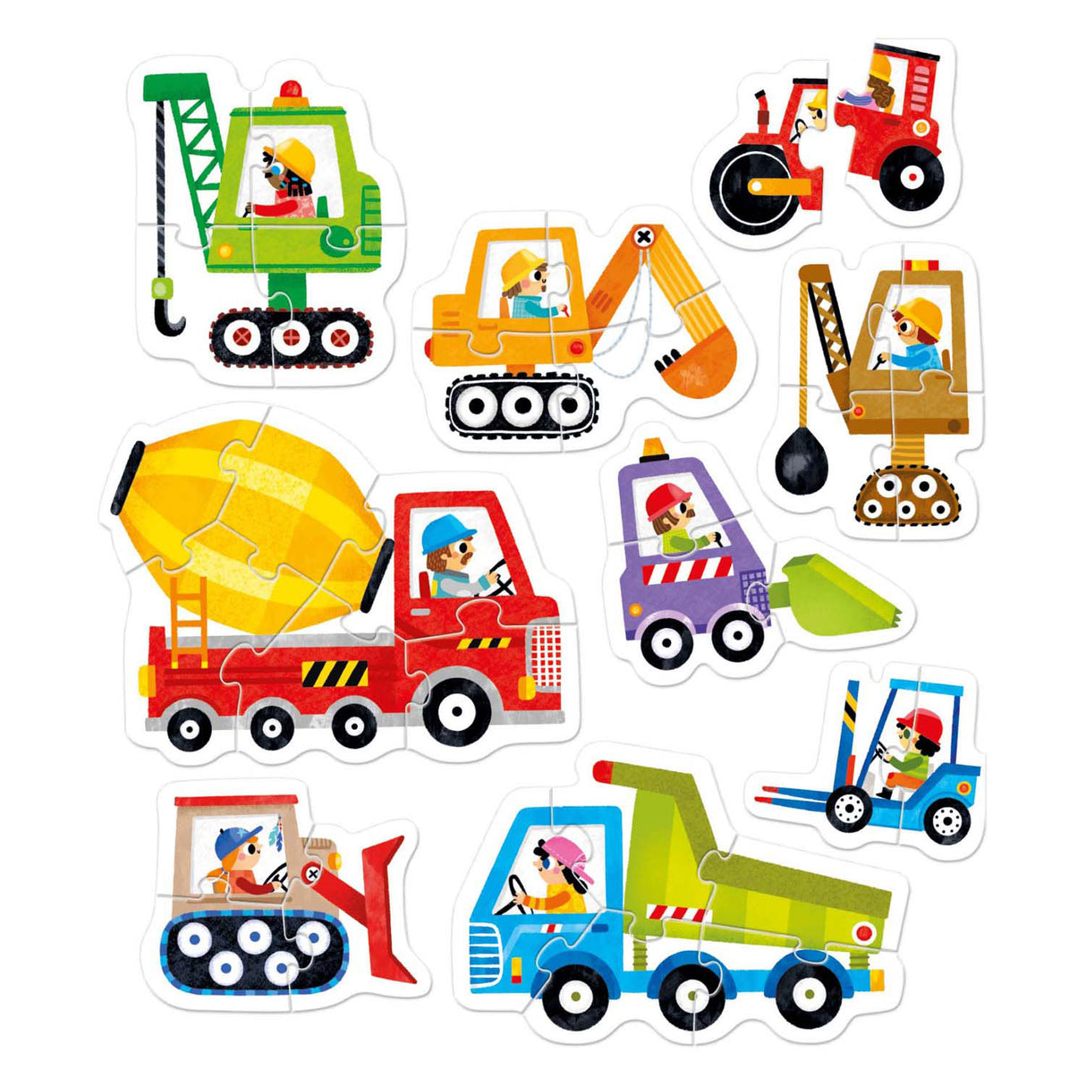 Banana panda - ascending puzzles vehicles - 33 pcs.