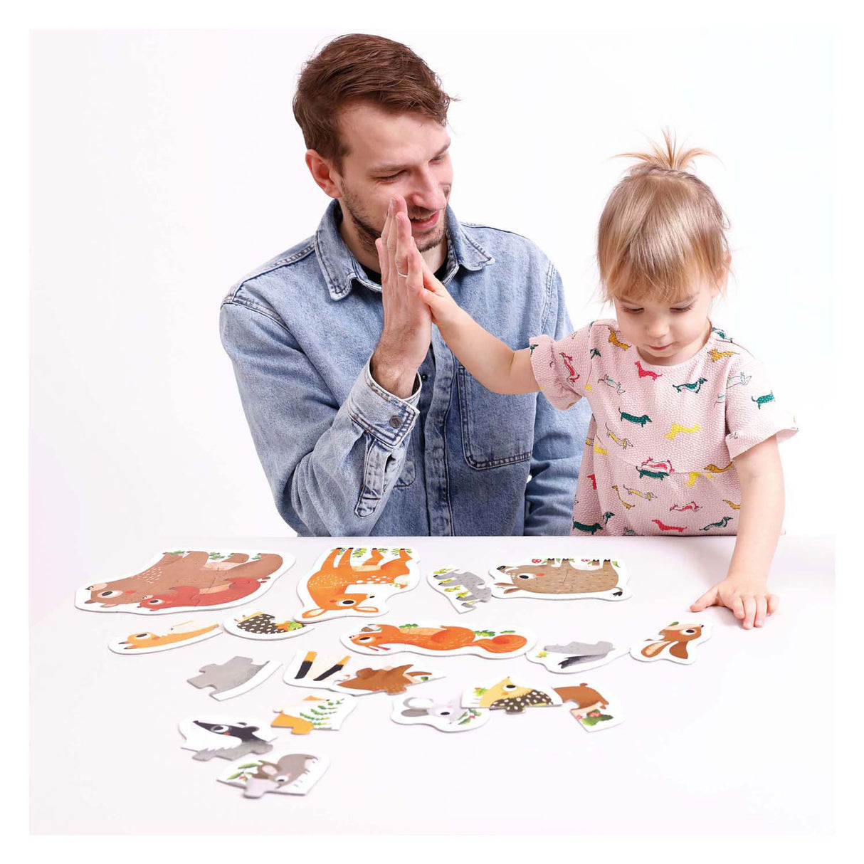 Panda banane - puzzles ascendants animaux de la forêt - 33 pcs.
