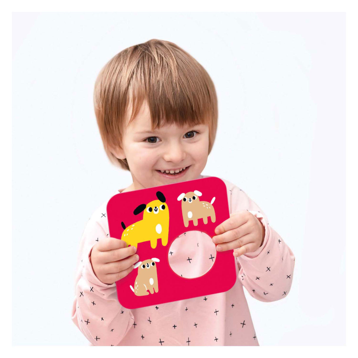 Bananpanda - puslespill med høy kontrast finner det samme - 8 brikker.