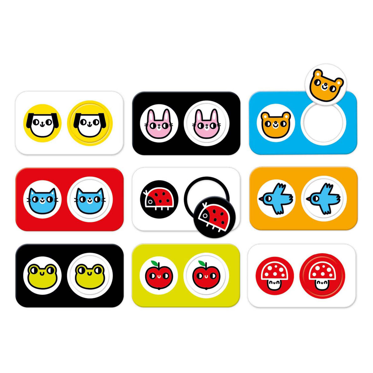 Banana panda - high contrast puzzle find the twins - 8 pcs.