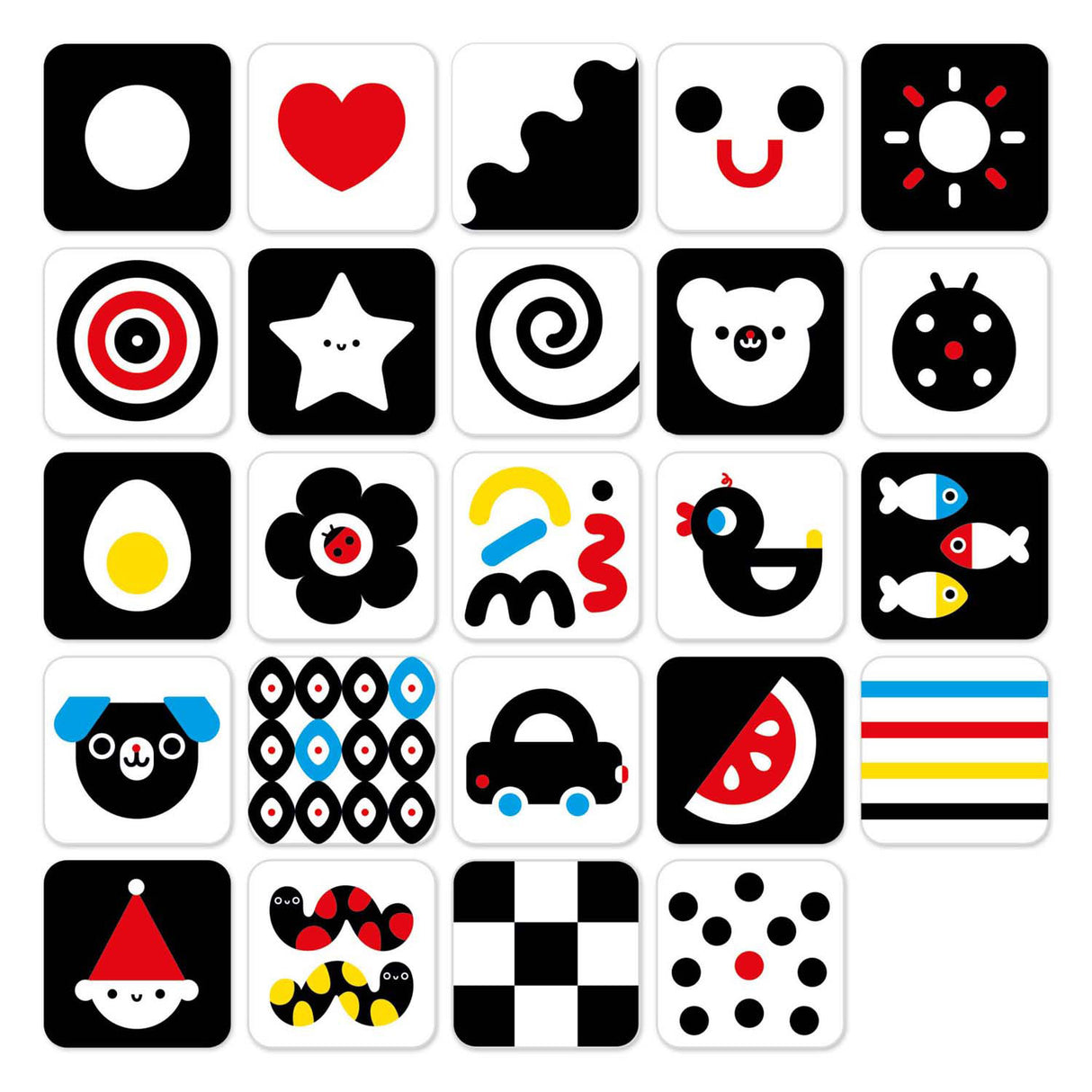 Banana panda - high-contrast baby cards 0m+ 3m+ - 24 pcs.