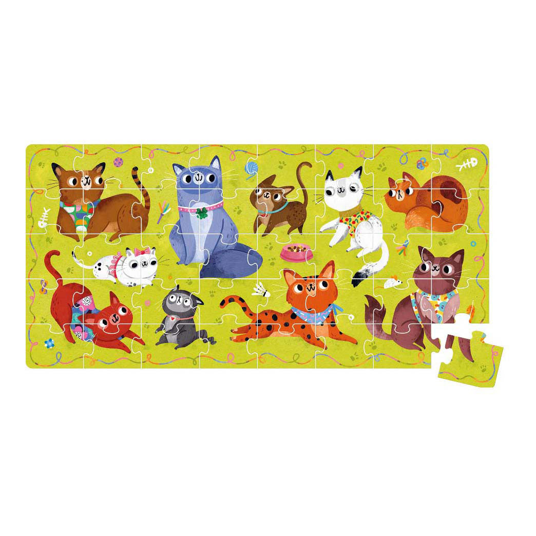 Bananenpanda - Ich liebe Katzen-Puzzle - 60 Teile.