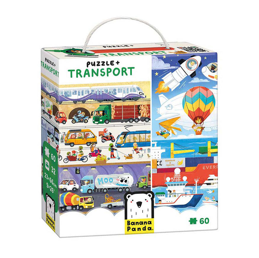 Panda banánová - doprava puzzle - 24 ks.