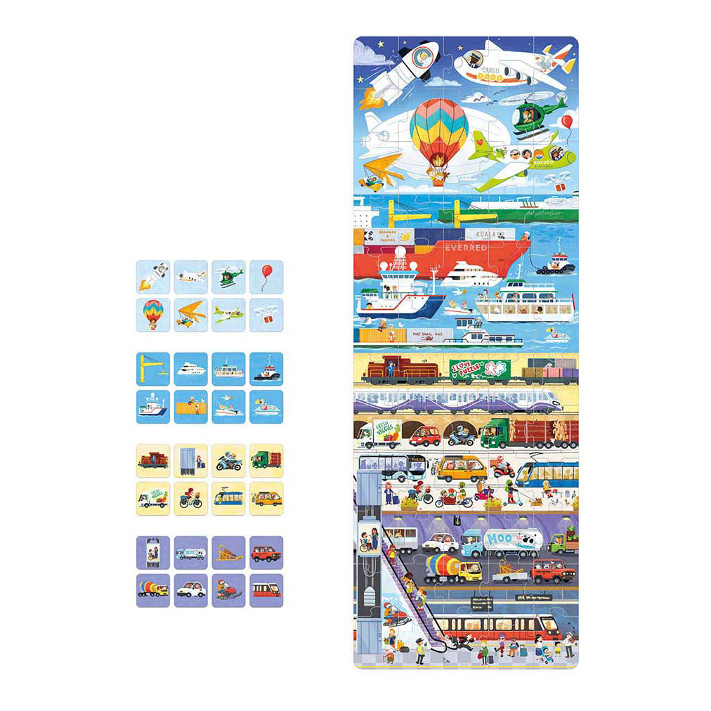 Panda banánová - doprava puzzle - 24 ks.