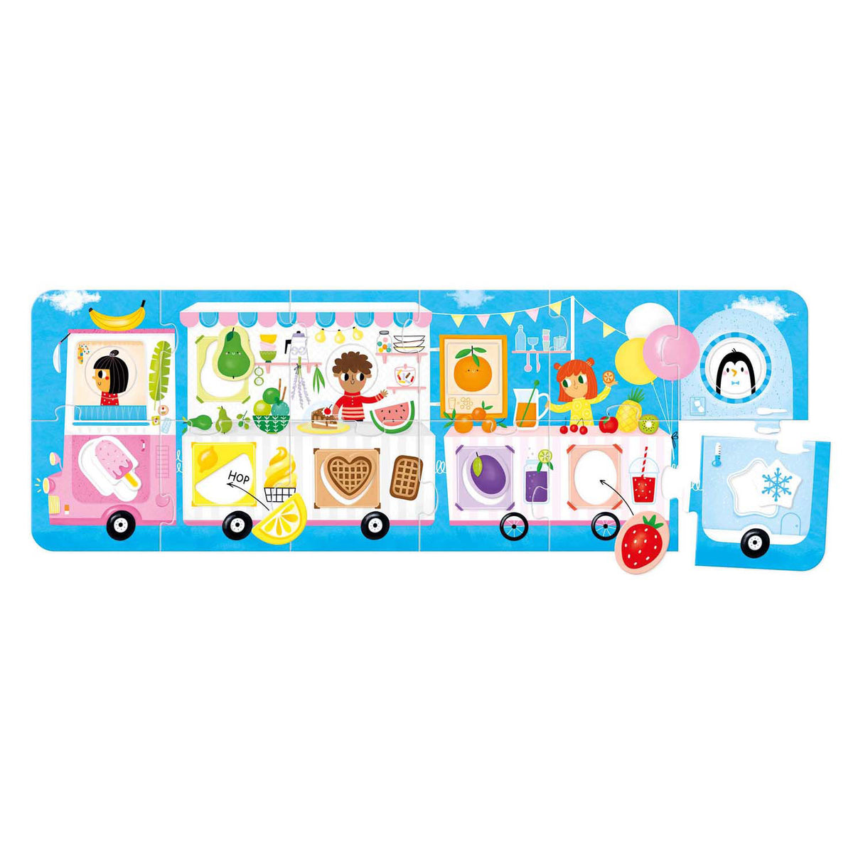 Banana panda - puzzle matching food truck - 23 pcs.