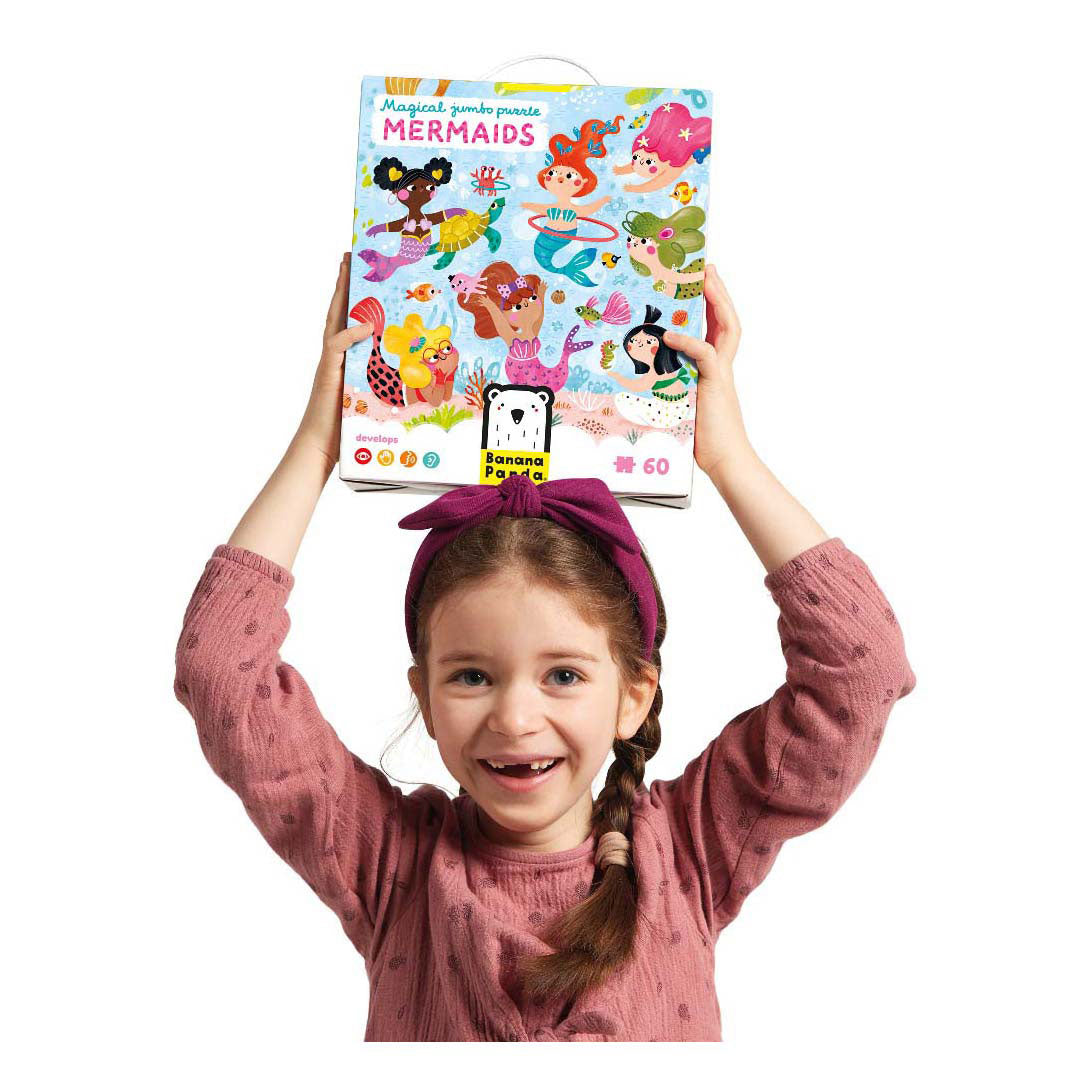 Banana panda - magical jumbo puzzle mermaids - 60 pcs.