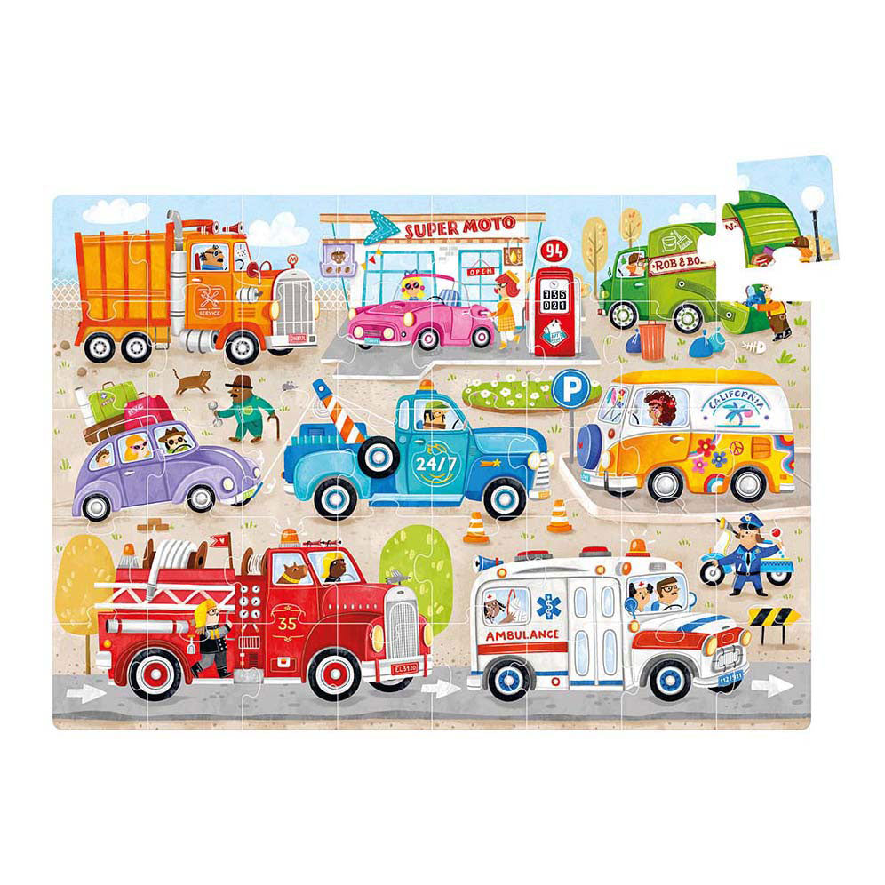 Banana panda - moto jumbo puzzle cars - 40 pcs.