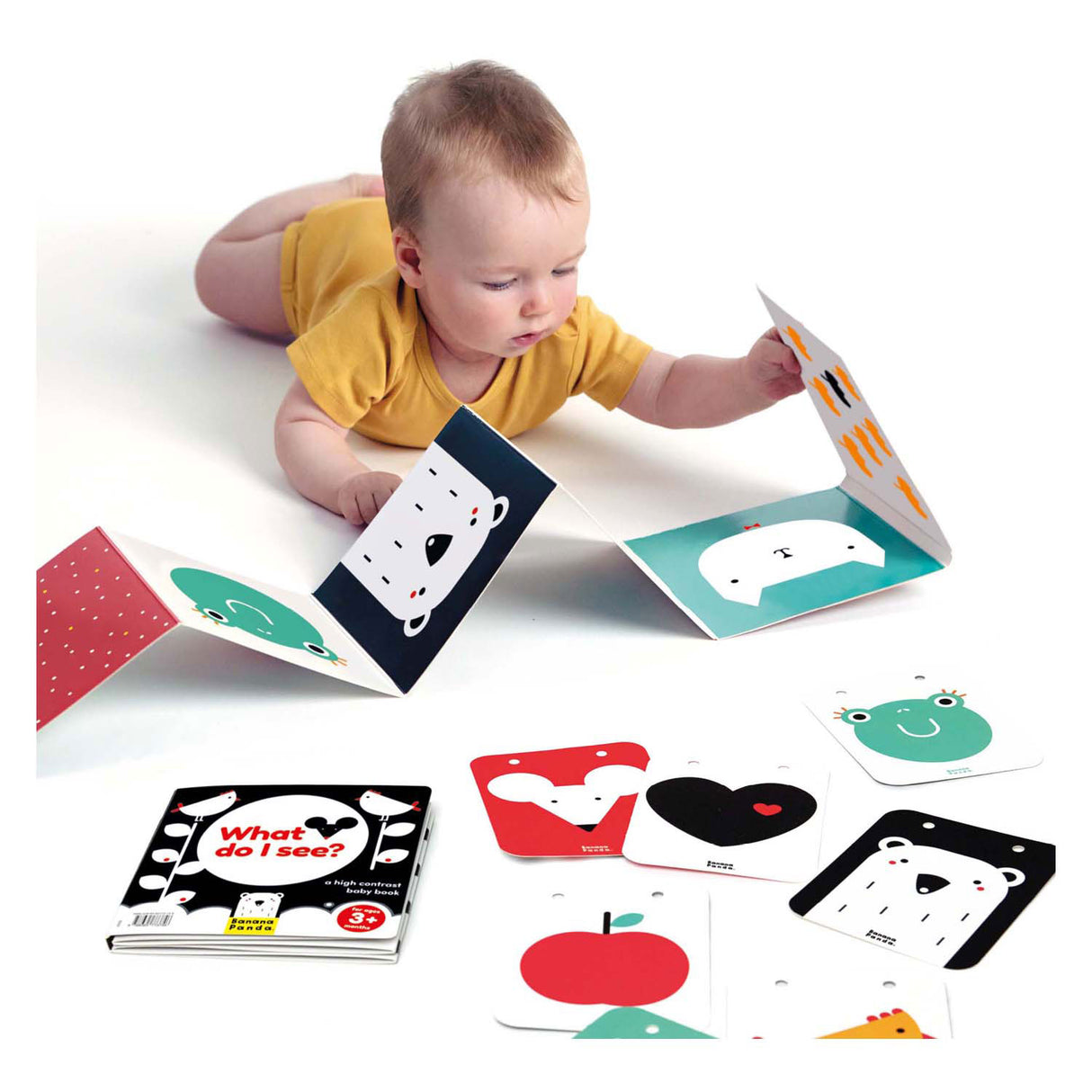 Banana panda - high contrast baby set