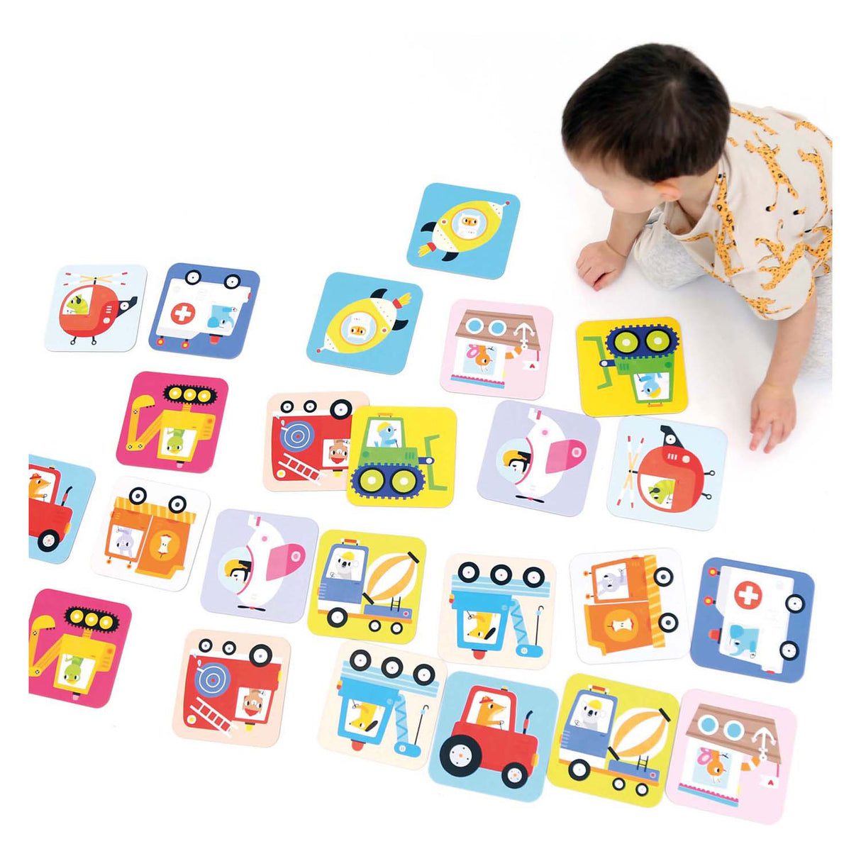 Panda banana - veículos grandes para jogos de memória - 24 unid.