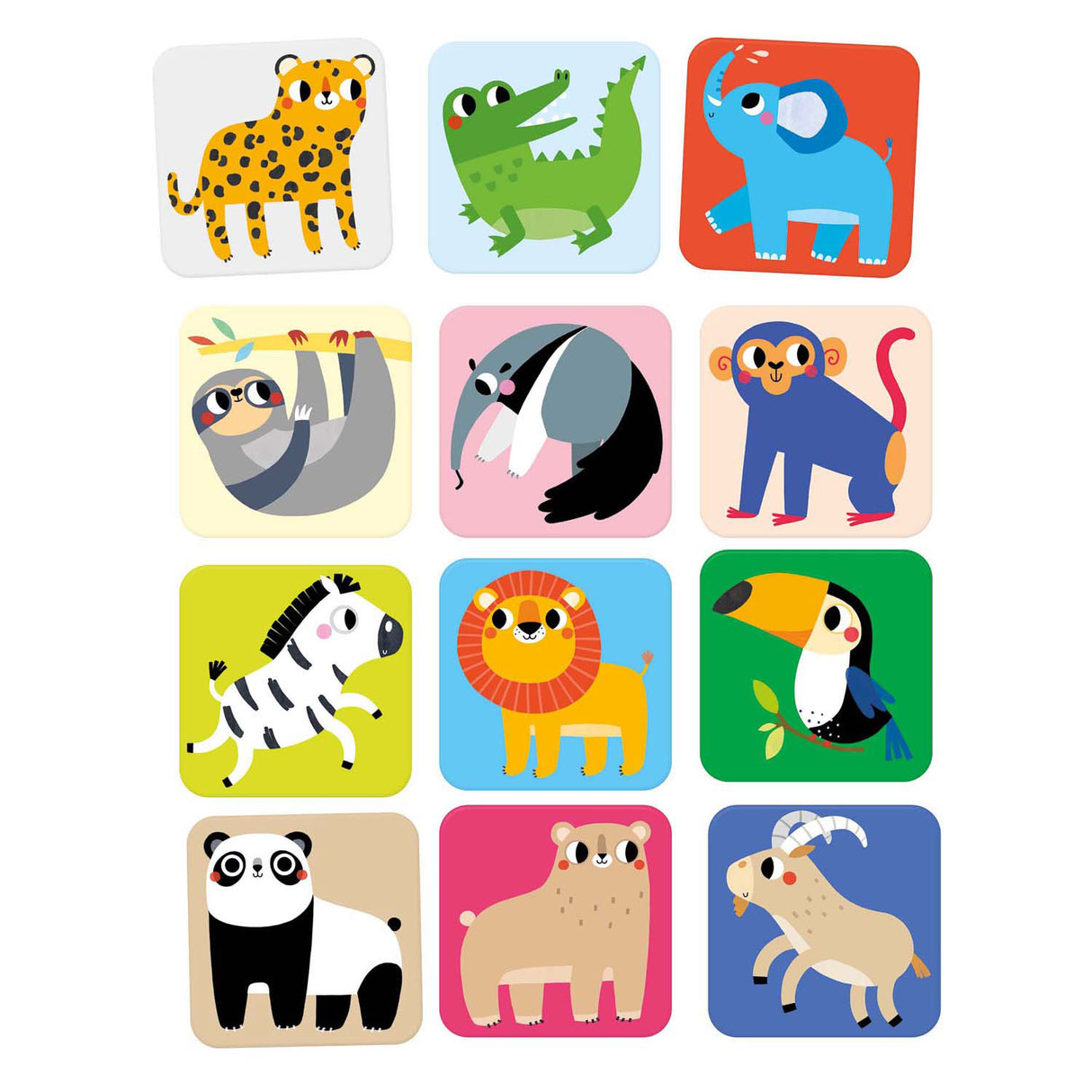 Banana panda - large memory game wild animals - 24 pcs.