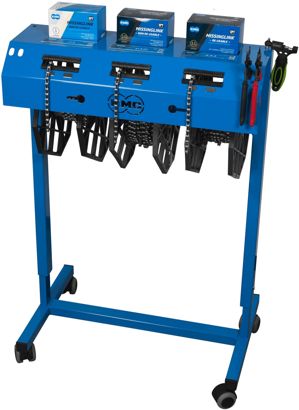 KMC Fietskettingrolhouder Pro - Blauw - 90x60x40cm