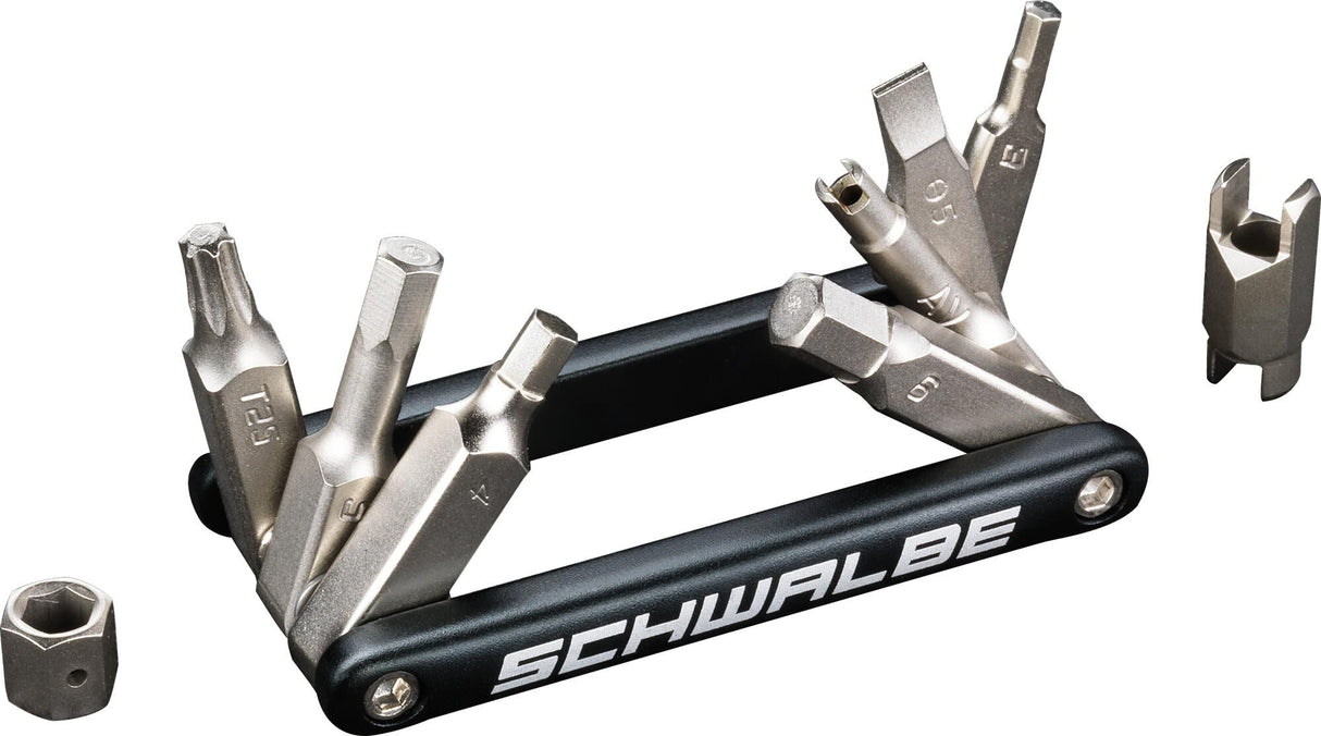 Schwalbe multitool versie 2.0 inclusief ventielhulpstukken