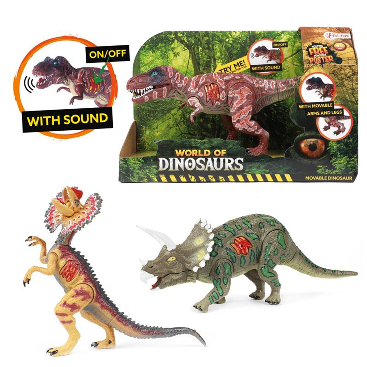 Toi-toys toi toys dinosaurio movible con sonido