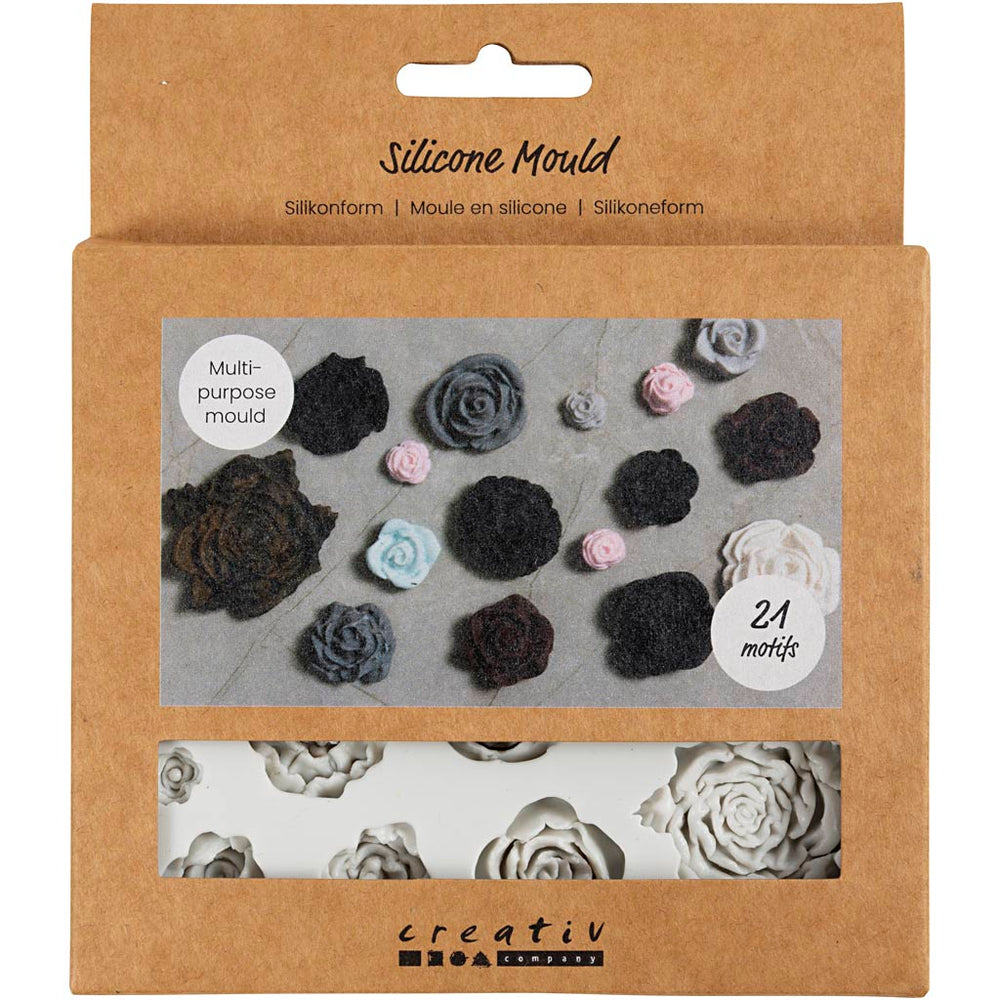 Creativ company silicone molds, roses, h: 0.5-1 cm, l: 0.8-4 cm, 1 piece