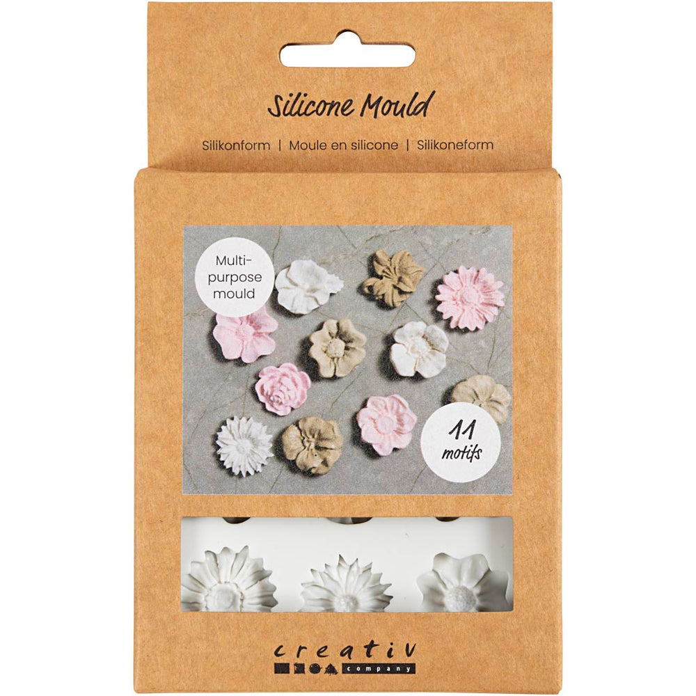 Creativ company silicone molds, daisies, h: 0.5 cm, l: 2-2.5 cm, 1 piece