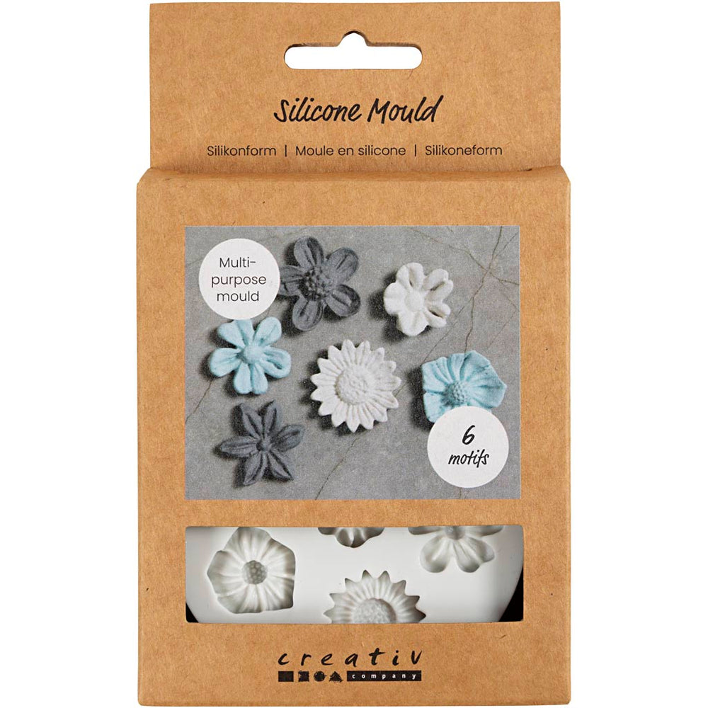 Creativ company silicone molds, flower, h: 0.5 cm, l: 1.5-2.5 cm, 1 piece