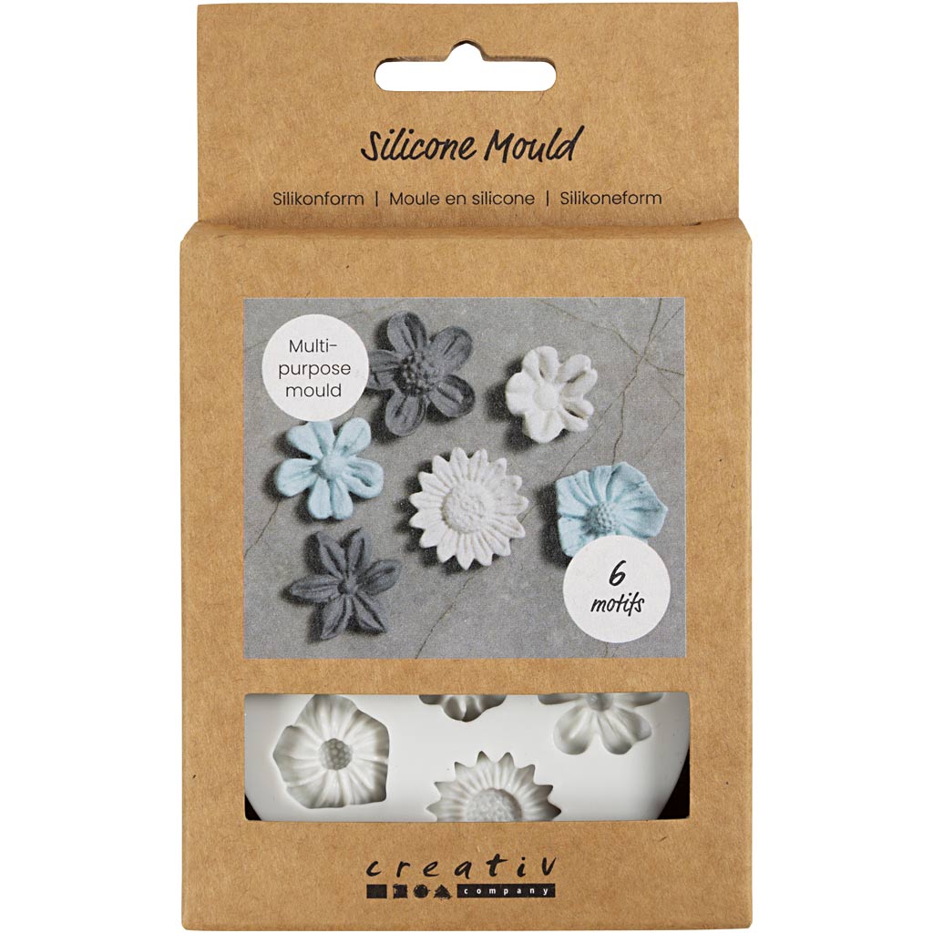 Creativ company silicone molds, flower, h: 0.5 cm, l: 1.5-2.5 cm, 1 piece