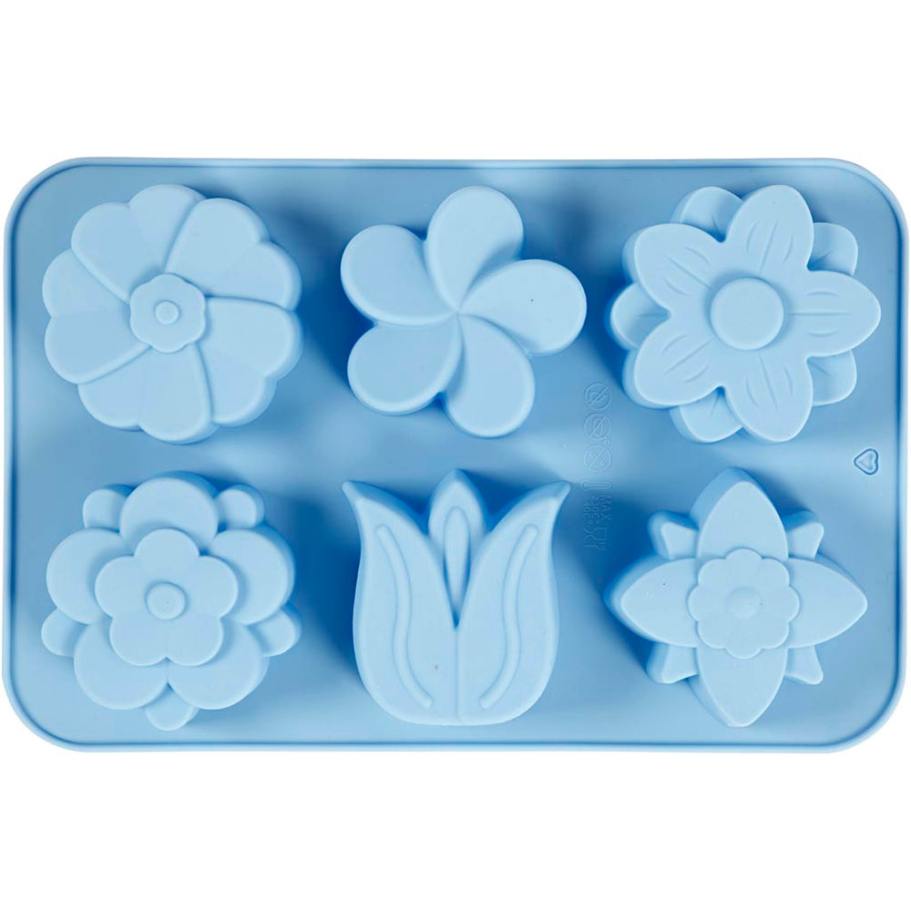 Creativ company silicone molds, flowers, h: 2.6 cm, l: 6 cm, w: 7.5 cm, 75 ml, 1 piece